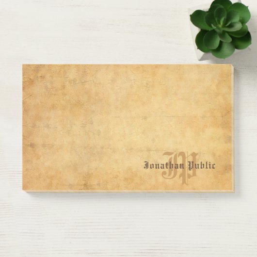 Nostalgische handtekst Elegant Monogram Post-it® Notes (Kantoor)
