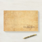 Nostalgische handtekst Elegant Monogram  Post-it® Notes (Op bureau)