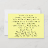 Nostalgische herenigingsuitnodigingen in de stad H Kaart (Achterkant)