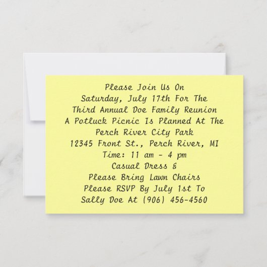 Nostalgische herenigingsuitnodigingen in de stad H Kaart (Achterkant)