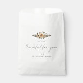 Nostalgische herfst bloemige Thanksgiving cadeau Bedankzakje (Voorkant)