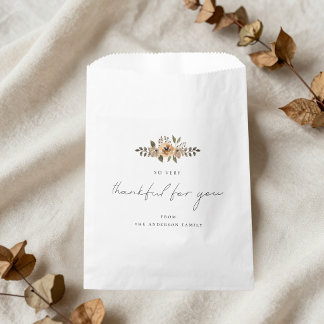 Nostalgische herfst bloemige Thanksgiving cadeau Bedankzakje