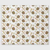  nostalgische honkbal-sport cadeaupapier (Vlak)