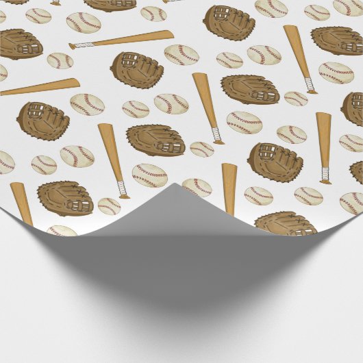  nostalgische honkbal-sport cadeaupapier (Hoek)