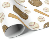  nostalgische honkbal-sport cadeaupapier (Rol Hoek)