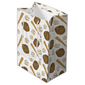  nostalgische honkbal-sport medium cadeauzakje (Voorkant Gekanteld)