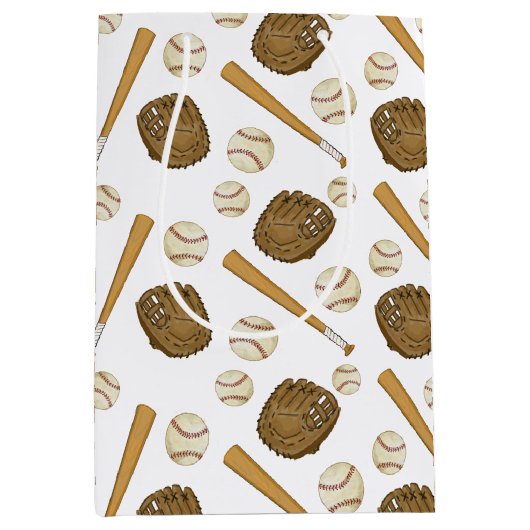  nostalgische honkbal-sport medium cadeauzakje (Voorkant)