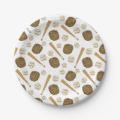  nostalgische honkbal-sport papieren bordje (Voorkant)