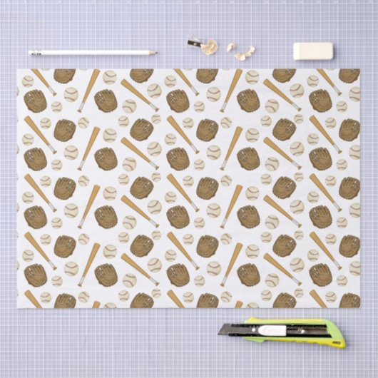  nostalgische honkbal-sport tissuepapier (Craft)