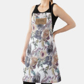 Nostalgische Indigo Blush bloesemsalon monogram Schort (Insitu)