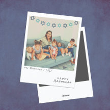 Nostalgische Instant Foto Hanukkah Vakantiekaart