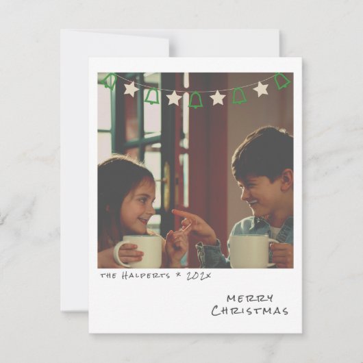 Nostalgische Instant Foto Kerstkaart (Voorkant)