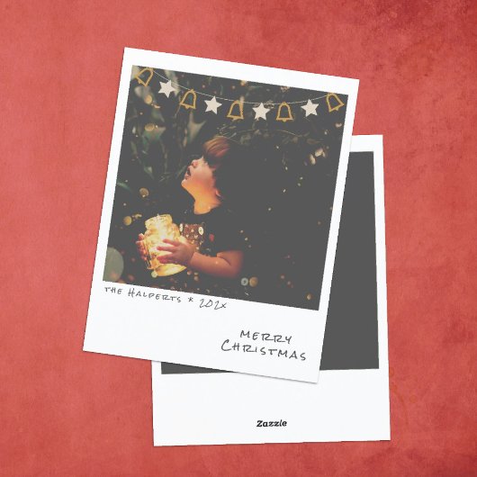 Nostalgische Instant Foto Kerstkaart