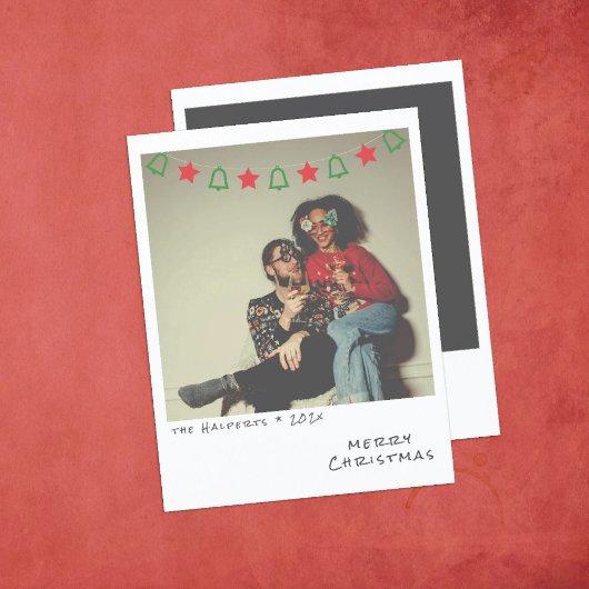 Nostalgische Instant Foto Kerstkaart