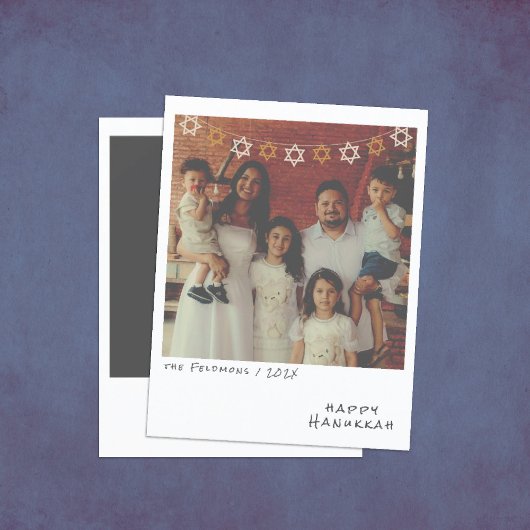 Nostalgische Instant Photo Chanoeka Holiday Kaart