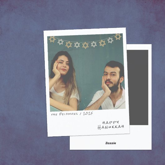 Nostalgische Instant Photo Chanoeka Holiday Kaart