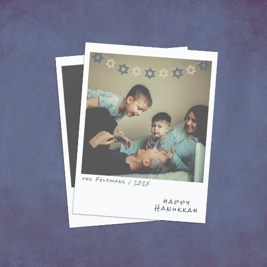 Nostalgische Instant Photo Chanoeka Holiday Kaart