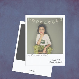 Nostalgische Instant Photo Chanoeka Holiday Kaart