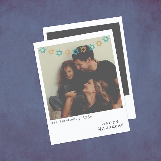 Nostalgische Instant Photo Chanoeka Holiday Kaart