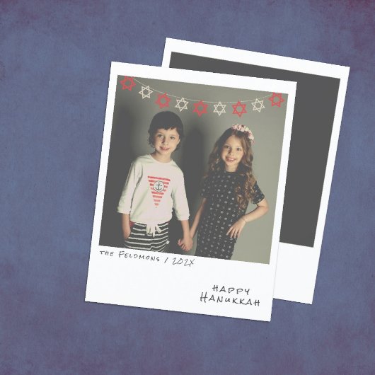 Nostalgische Instant Photo Chanoeka Holiday Kaart