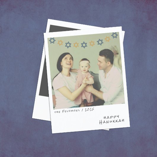 Nostalgische Instant Photo Chanoeka Holiday Kaart