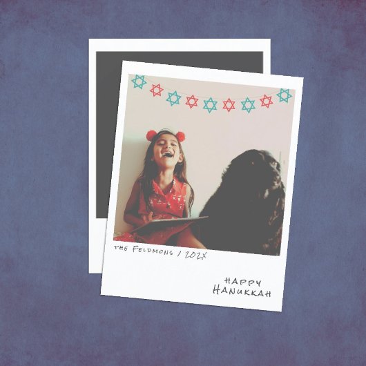 Nostalgische Instant Photo Chanoeka Holiday Kaart