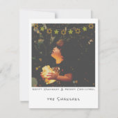 Nostalgische Instant Photo Chanoeka / Kerstmis Feestdagenkaart (Voorkant)