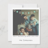 Nostalgische Instant Photo Chanoeka / Kerstmis Feestdagenkaart (Voorkant)