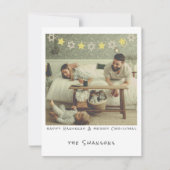 Nostalgische Instant Photo Chanoeka / Kerstmis Feestdagenkaart (Voorkant)