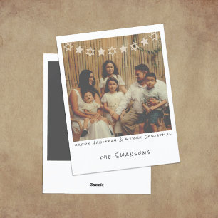 Nostalgische Instant Photo Chanoeka / Kerstmis Feestdagenkaart