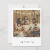 Nostalgische Instant Photo Chanoeka / Kerstmis Feestdagenkaart (Voorkant)