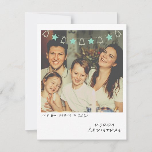 Nostalgische Instant Photo Christmas Kaart (Voorkant)