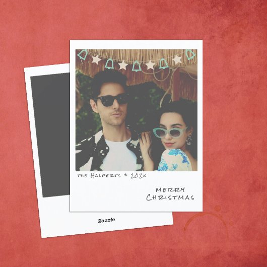 Nostalgische Instant Photo Christmas Kaart