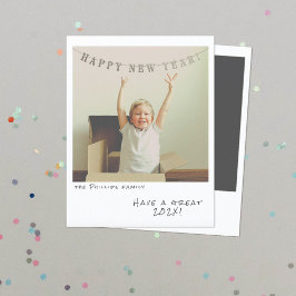 Nostalgische Instant Photo Nieuwjaarskaart Feestdagenkaart