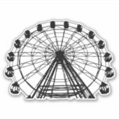 Nostalgische Joyride - reuzenrad silhouet Sticker (Voorkant)