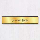 Nostalgische kalligrafie Script Elegant Gold Look Deurbordje (Voorkant)