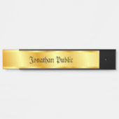 Nostalgische kalligrafie Script Elegant Gold Look Deurbordje (Voorkant)