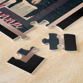 Nostalgische kerst  Holly Krans Kaarsen Legpuzzel (Zijkant)