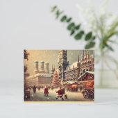 Nostalgische Kerst in München - Kerstsfeer Feestdagenkaart (Staand voorkant)