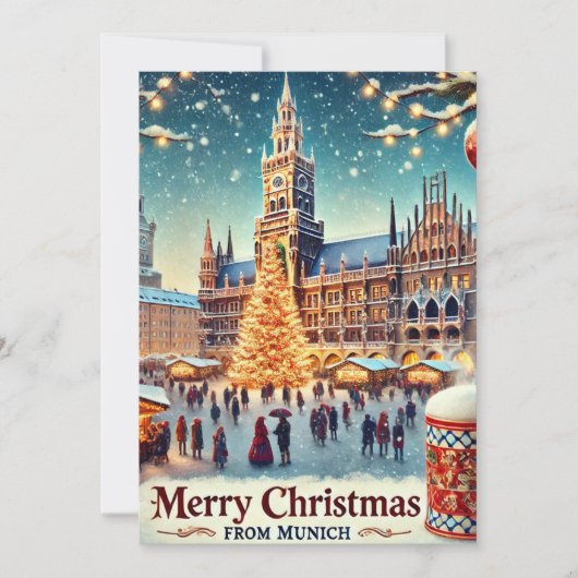 Nostalgische Kerst in München - Vakantie Charme Kaart (Voorkant)