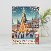 Nostalgische Kerst in München - Vakantie Charme Kaart (Staand voorkant)