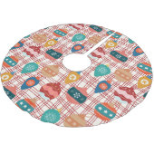 nostalgische kerst met funky retro groovy kerstboom rok (Gekanteld)