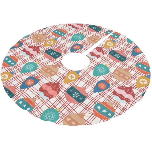 nostalgische kerst met funky retro groovy kerstboom rok (Gekanteld)