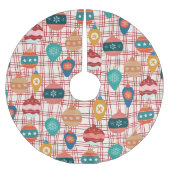 nostalgische kerst met funky retro groovy kerstboom rok (Voorkant)