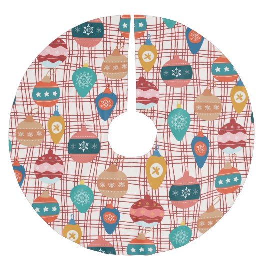 nostalgische kerst met funky retro groovy kerstboom rok (Voorkant)