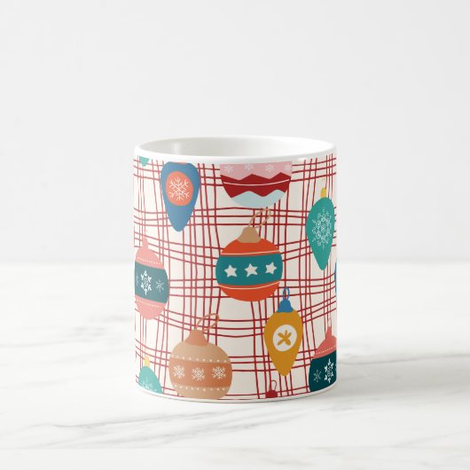 nostalgische kerst met funky retro groovy koffiemok (Center)