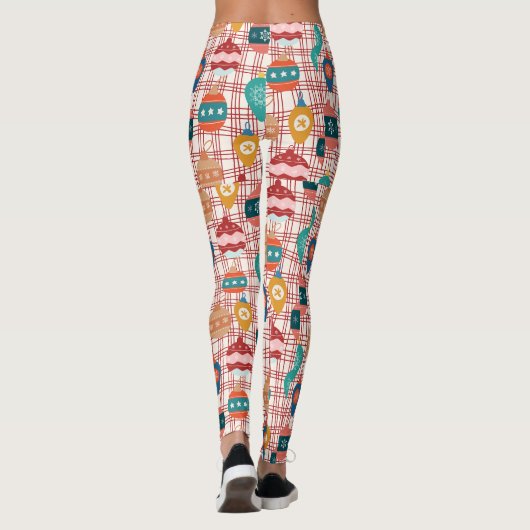 nostalgische kerst met funky retro groovy leggings (Achterkant)