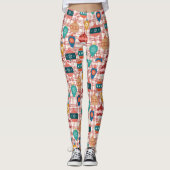 nostalgische kerst met funky retro groovy leggings (Voorkant)
