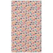  nostalgische kerst met funky retro groovy tafelkleed (Voorkant)