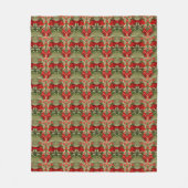 Nostalgische kerst Mistletoe & Holly Warm Fleece Deken (Voorkant)